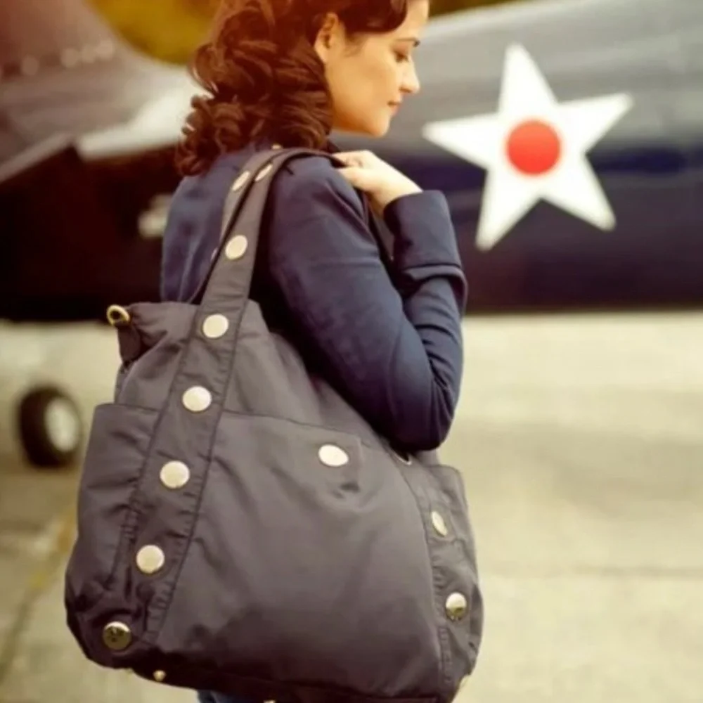 NEST Diaper Bag Dexter Navy Blue and Gold with Changing Pad